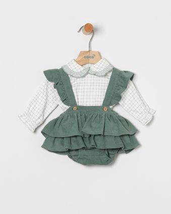 Conjunto de ranita en color verde.Coco-acqua