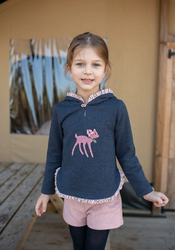 Conjunto de niña con pantalón corto.Coco-acqua.