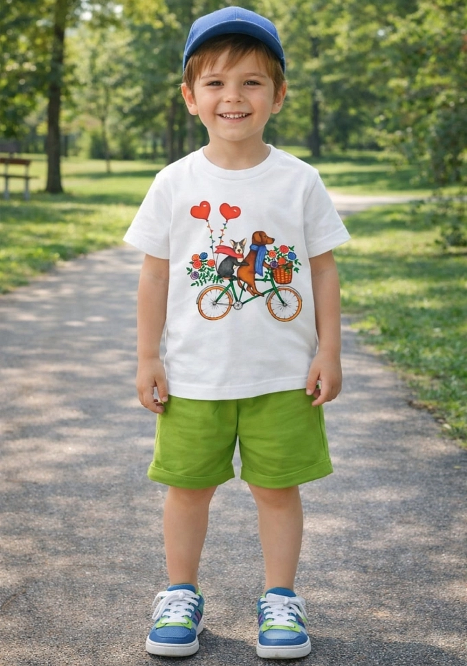 Conjunto de niño con perritos.Pequeños Piratas.