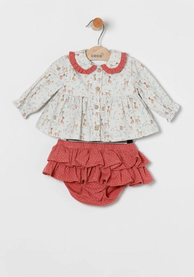 Jesusito en color azul con animalitos.Coco-acqua.