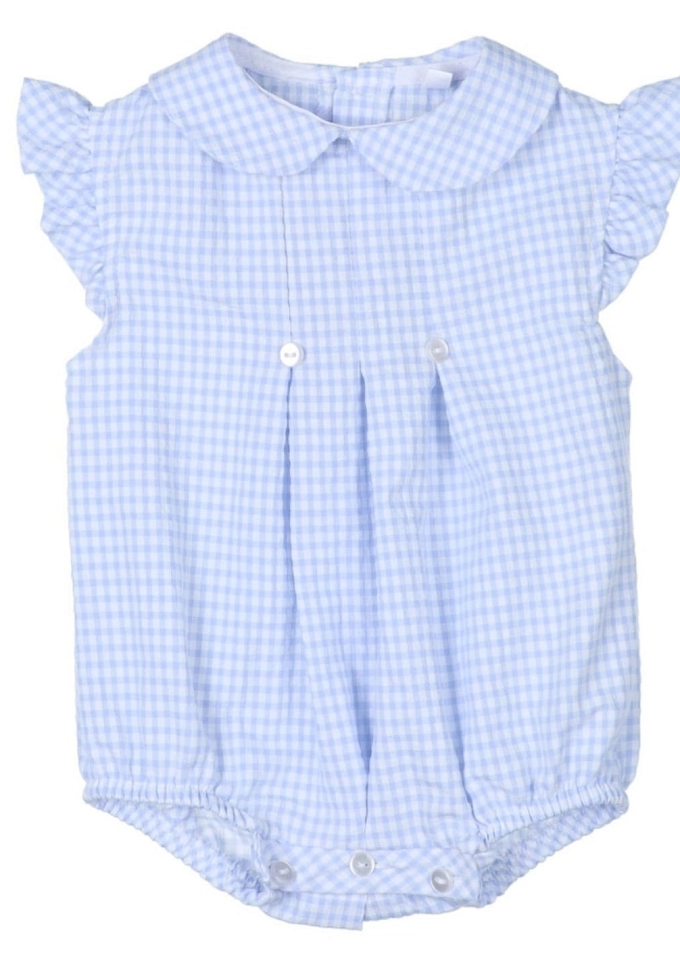 Ranita de niño de cuadritos en color azul.