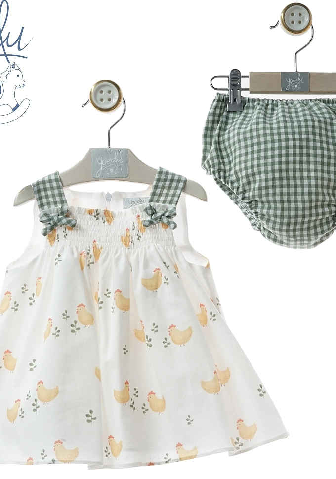 Vestido bebé con braguita Familia Änfora.Yoedu.