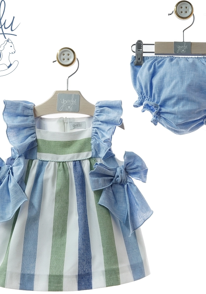 Vestido bebé con braguita Familia Mosaico.Yoedu.