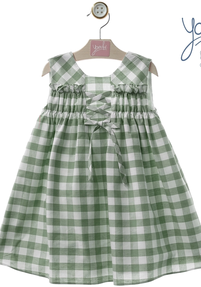 Vestido infantil Familia Cuadritos.Yoedu.